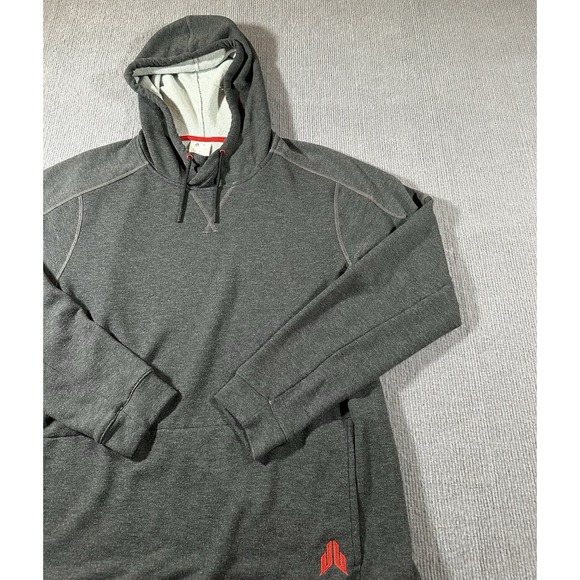 JJ Watt Reebok Large Speedwick Gray Long Sleeve Zip‎ Hoodie Sweatshirt * - Picture 1 of 12